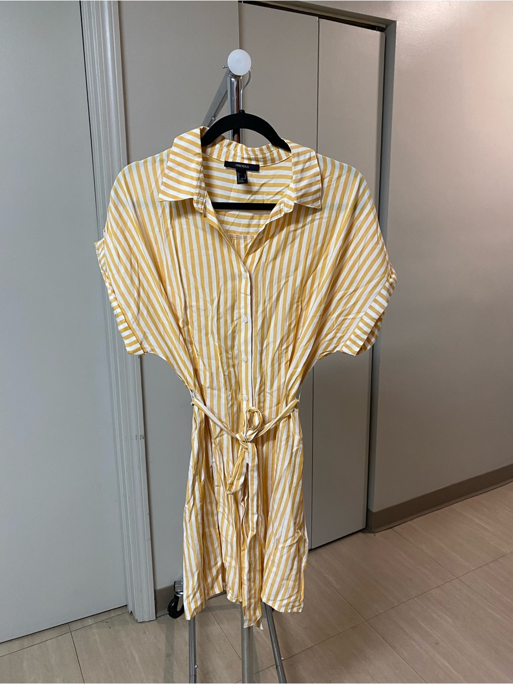 Forever 21 Yellow and White Striped Dress - Picture 8 of 10